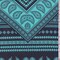 Dark Turquoise/Navy Paisley Chevron Georgette Fabric By the Yard